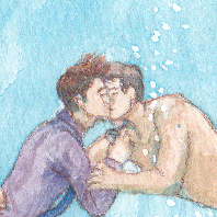 jack kissing the Doctor underwater